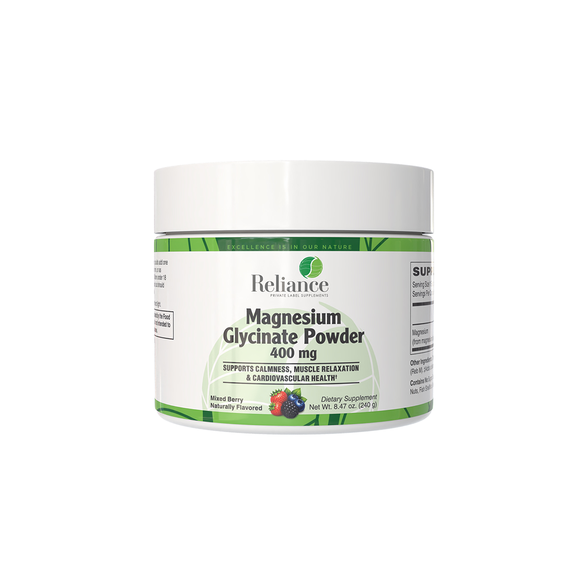 Magnesium Glycinate Powder Berry